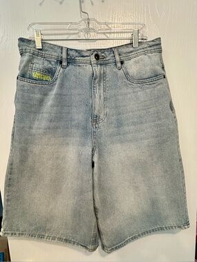 Empyre Ultra Loose Denim Skate Shorts Y2K Baggy Jorts